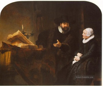 des mennonitische Ministers Cornelis Claesz Anslo im Gespräch mit seiner Frau Aaltje Rembrandt Ölgemälde